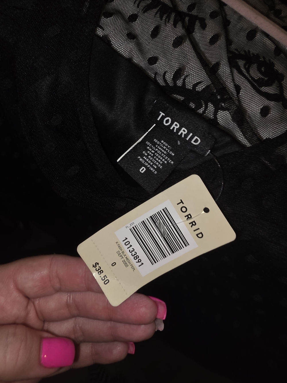 Torrid Black Polka Dot Mesh Top Sexy Date Night Stylish Cute Plus Size 0 12 14